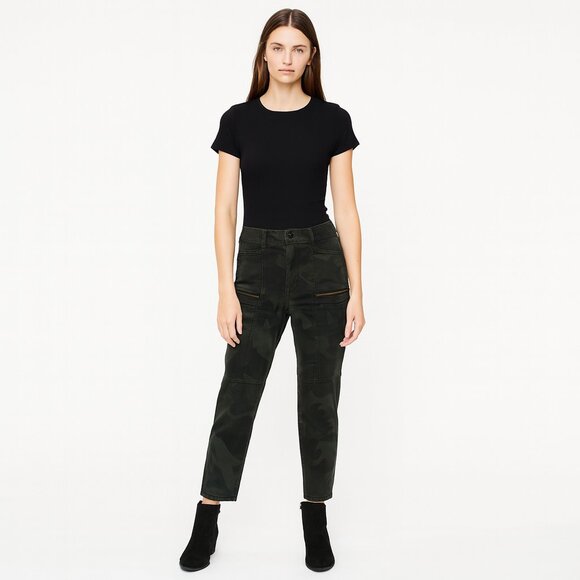 supplies Denim - Supplies Green Skinny Camo Jeans Gold Zipper Pockets Size 6